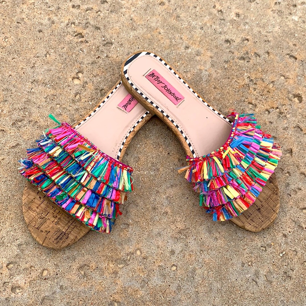 Betsy Johnson Rainbow Slide Sandals